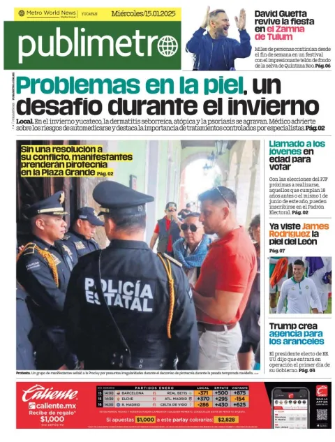 Portada de Publimetro Mérida
