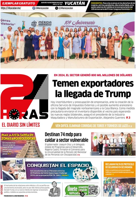 Portada de 24 Horas Yucatan