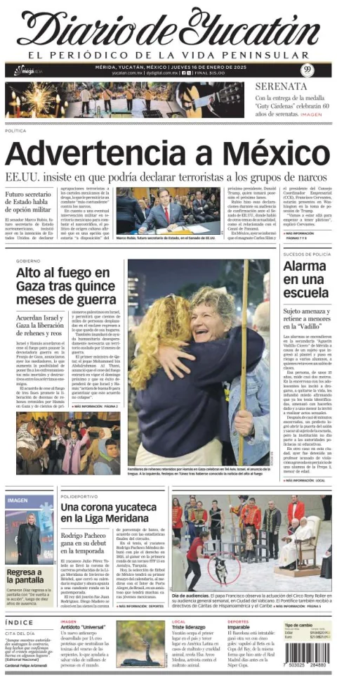 Portada de Diario de Yucatán