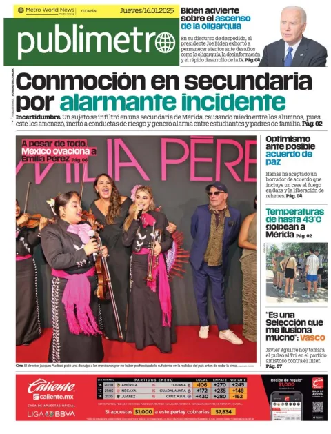 Portada de Publimetro Mérida