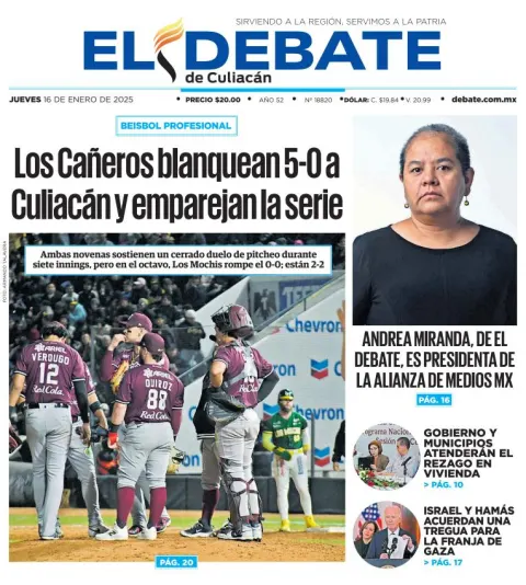 Portada de El Debate de Culiacán