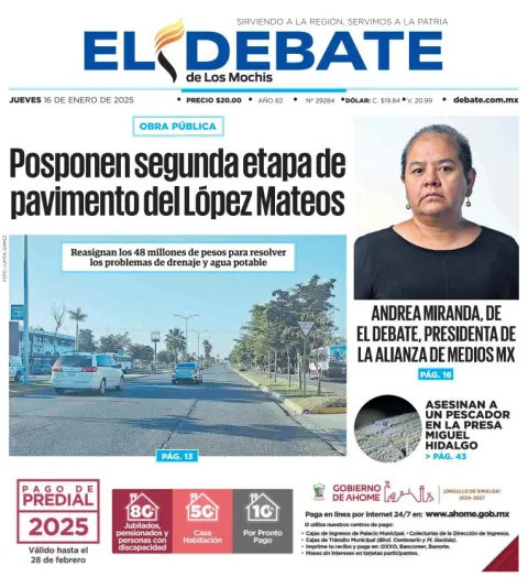 Portada de El Debate de los Mochis
