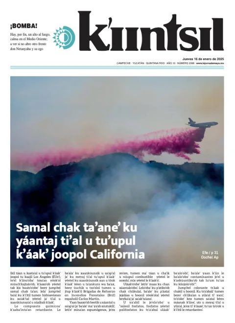 Portada de La Jornada - Kiintsil del jueves, 16 de enero de 2025
