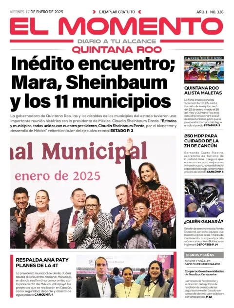 Portada de El Momento Quintana Roo