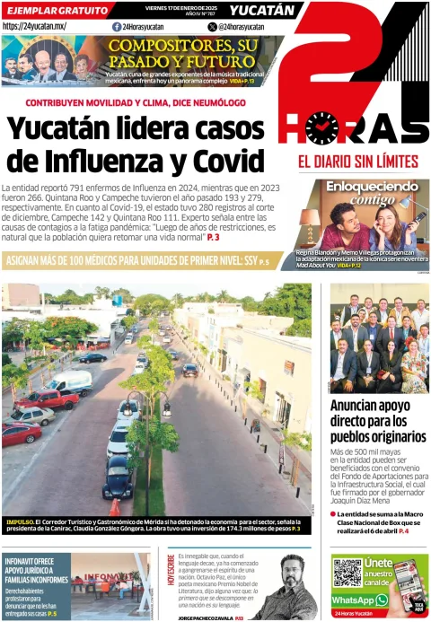 Portada de 24 Horas Yucatan