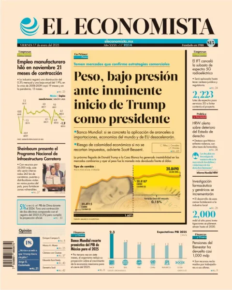 Portada de El Economista