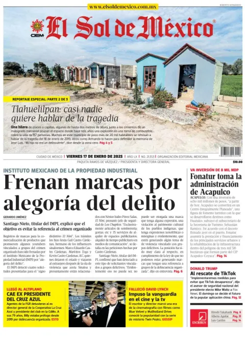 Portada de El Sol de México