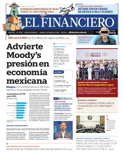 Portada de El Financiero