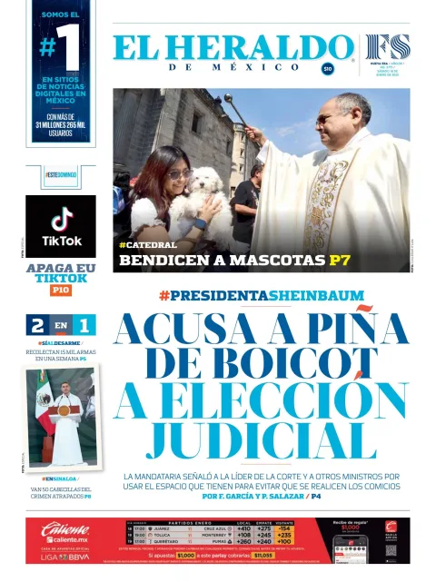 Portada de El Heraldo de Mexico