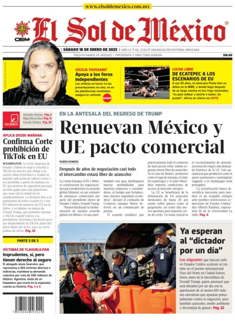 Portada de El Sol de México