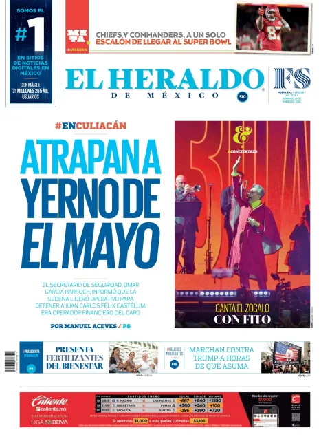 Portada de El Heraldo de Mexico