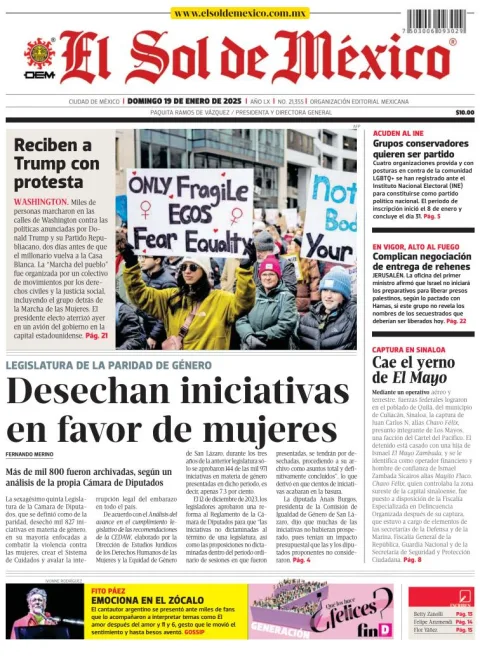 Portada de El Sol de México