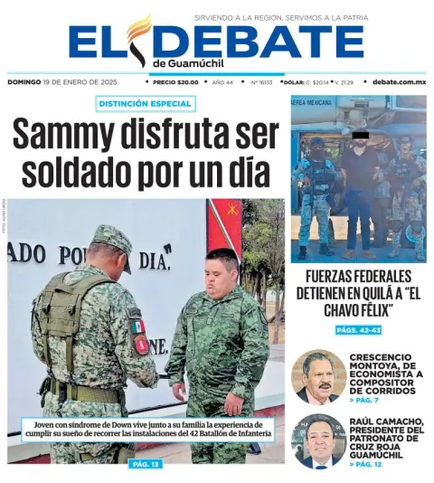 Portada de El Debate de Guamúchil