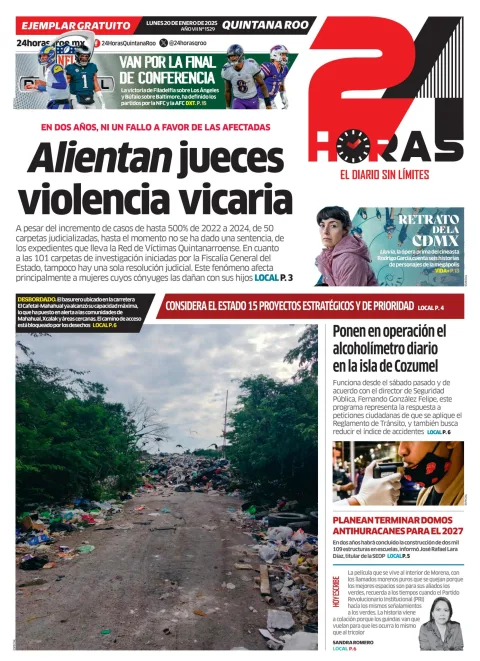 Portada de 24 Horas Quintana Roo