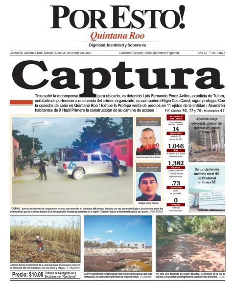 Portada de Por Esto (quintana Roo Chetumal)