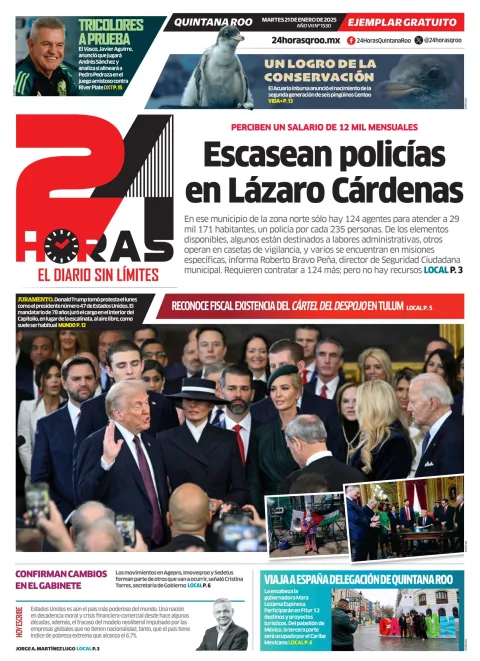 Portada de 24 Horas Quintana Roo