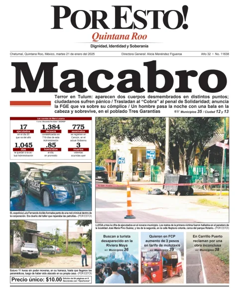 Portada de Por Esto (quintana Roo Chetumal)