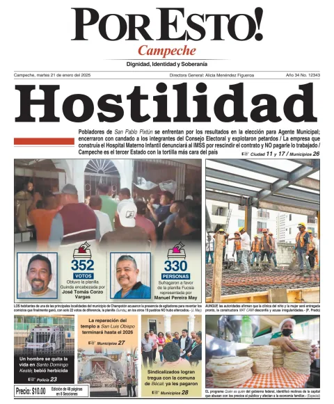 Portada de Por Esto (campeche)