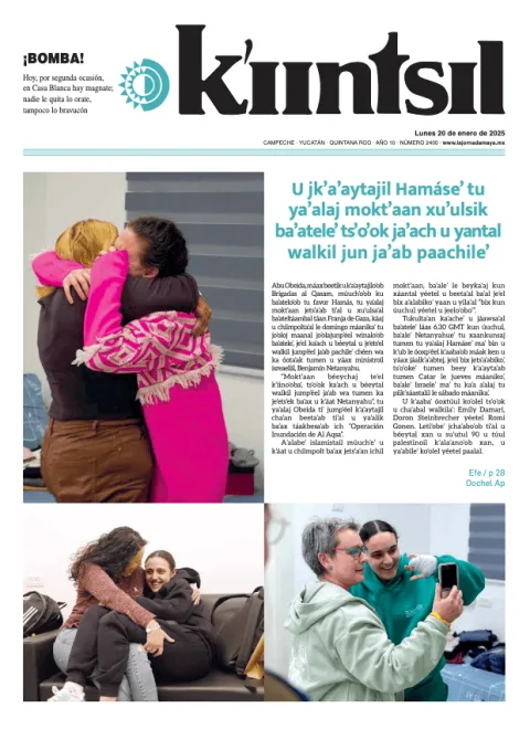 Portada de La Jornada - Kiintsil del lunes, 20 de enero de 2025