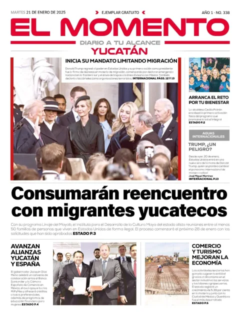 Portada de El Momento Yucatan