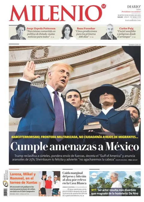 Portada de Milenio León del martes, 21 de enero de 2025