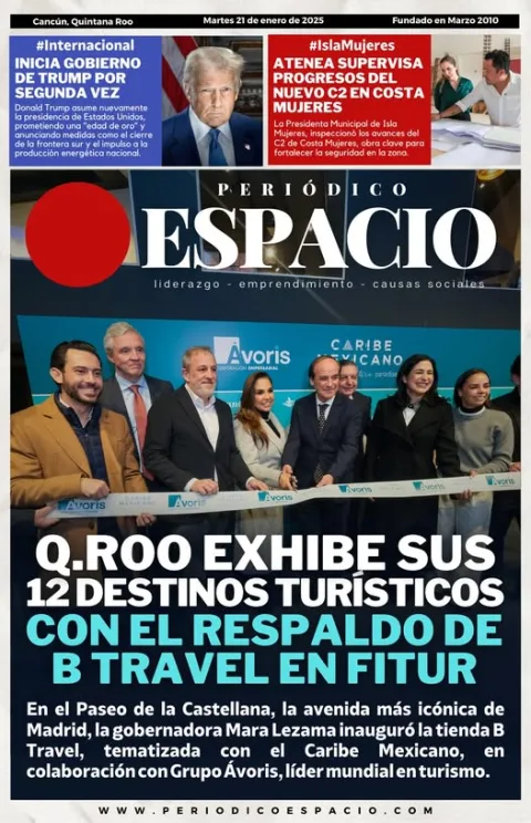 Portada de Periodico Espacio (contraportada) del 2025-01-21