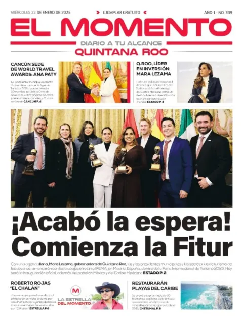 Portada de El Momento Quintana Roo