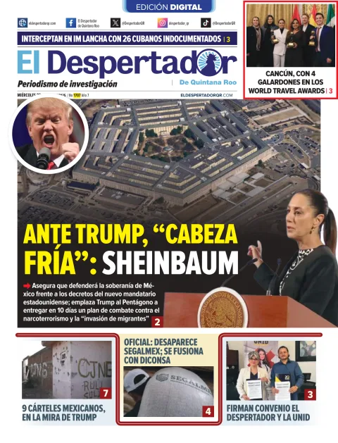 Portada de El Despertador de Quinatana Roo