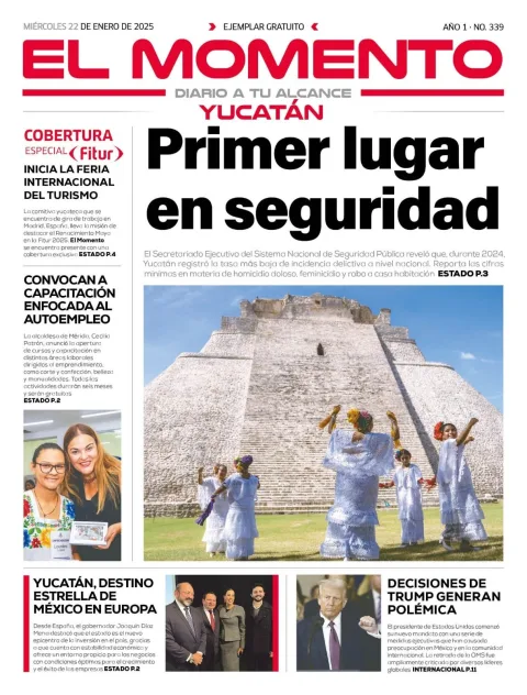 Portada de El Momento Yucatan