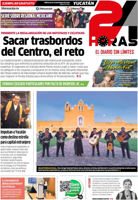 Portada de 24 Horas Yucatan