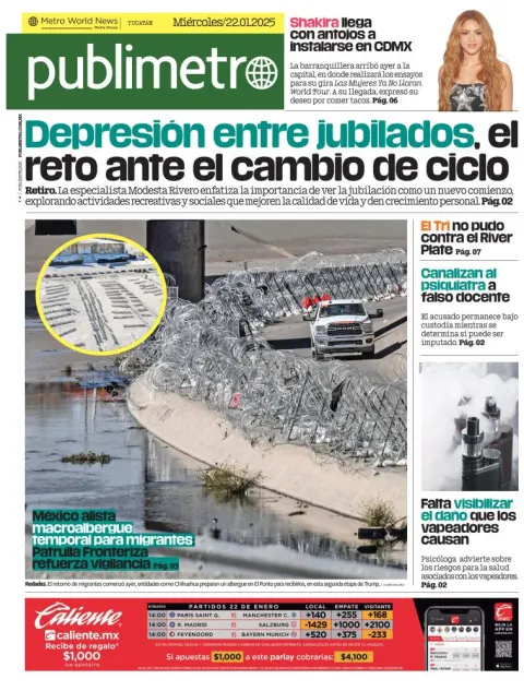 Portada de Publimetro Mérida del miércoles, 22 de enero de 2025