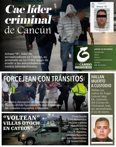 Portada de En Cambio - Quintana Roo del 2025-01-23