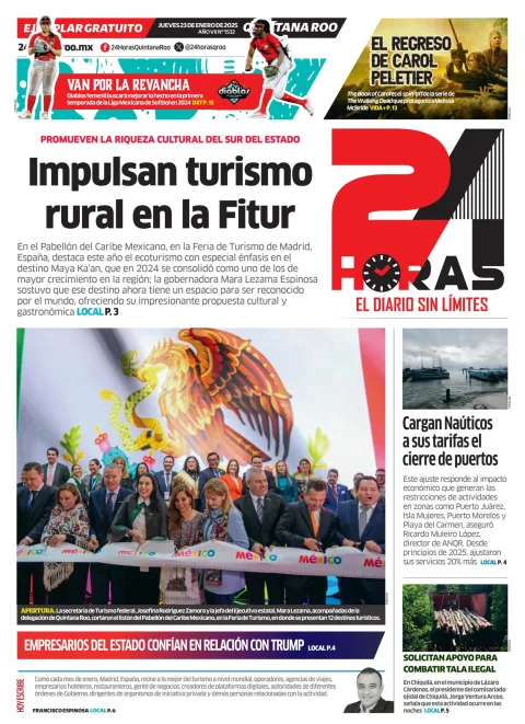 Portada de 24 Horas Quintana Roo