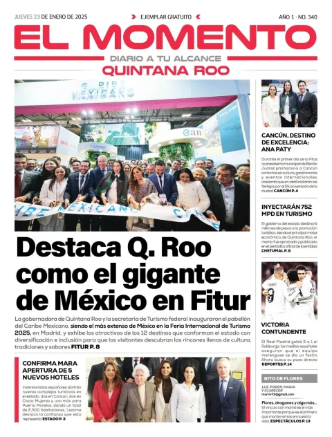 Portada de El Momento Quintana Roo