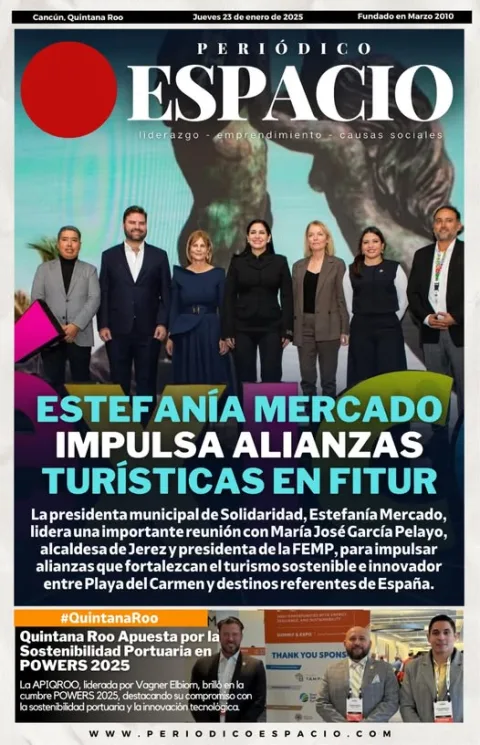 Portada de Periodico Espacio (contraportada) del 2025-01-23