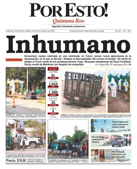 Portada de Por Esto (quintana Roo Chetumal)
