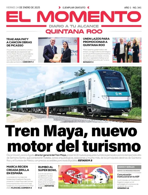 Portada de El Momento Quintana Roo