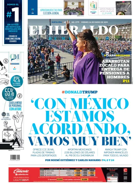 Portada de El Heraldo de Mexico