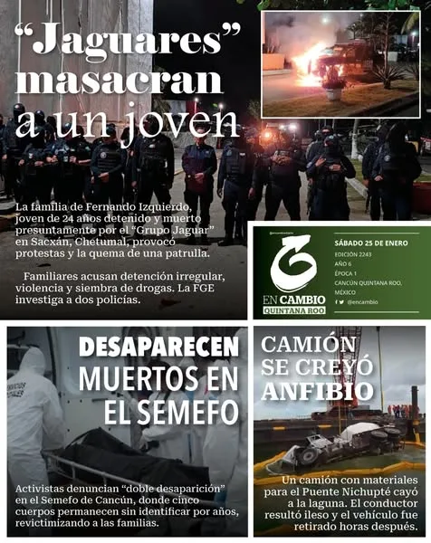 Portada de En Cambio - Quintana Roo del 2025-01-25