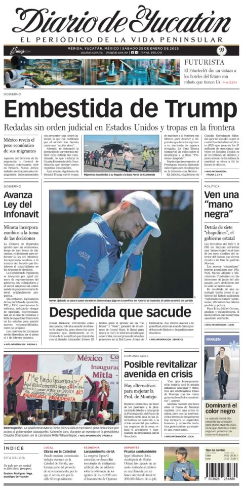 Portada de Diario de Yucatán