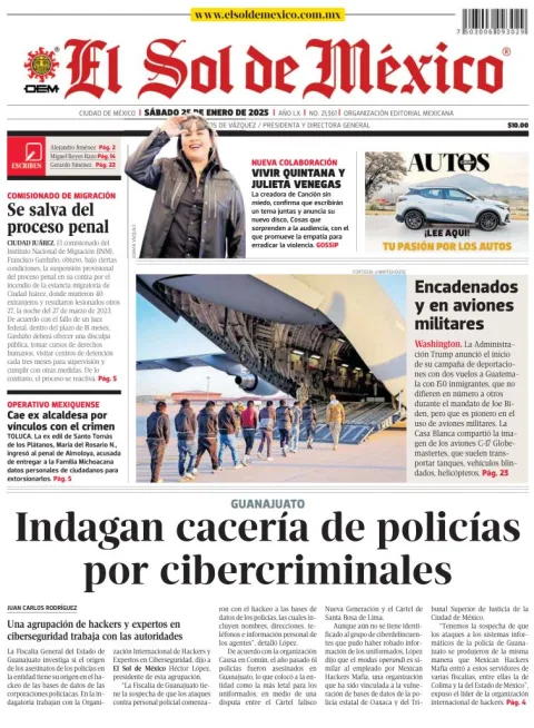 Portada de El Sol de México