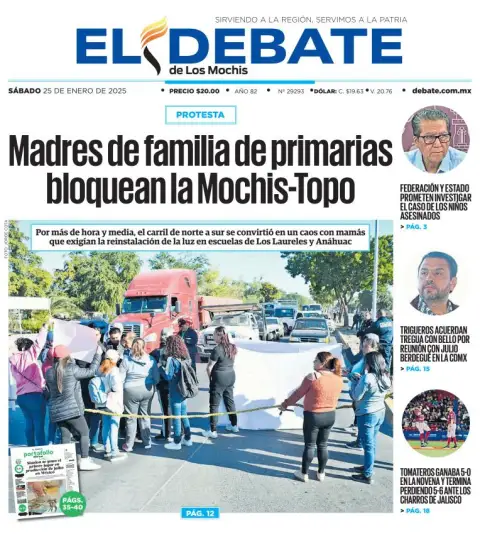 Portada de El Debate de los Mochis