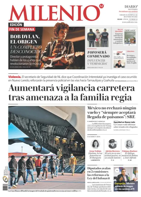 Portada de Milenio Monterrey