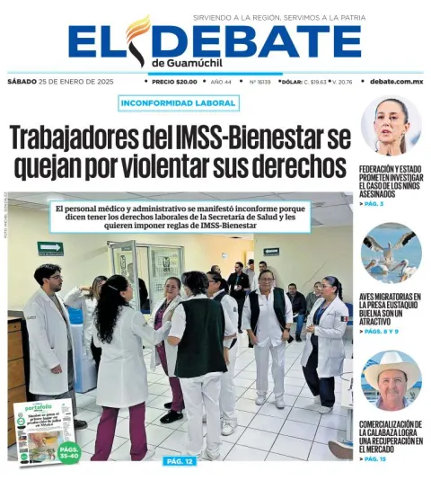 Portada de El Debate de Guamúchil