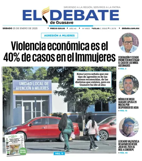 Portada de El Debate de Guasave
