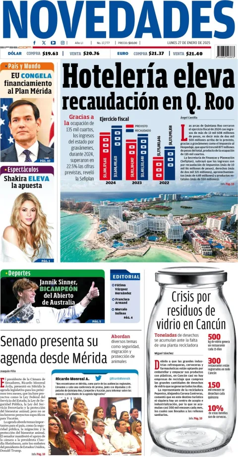 Portada de Novedades Quintana Roo