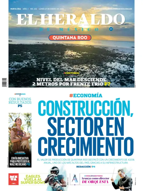 Portada de El Heraldo de Mexico - Quintana Roo del lunes, 27 de enero de 2025