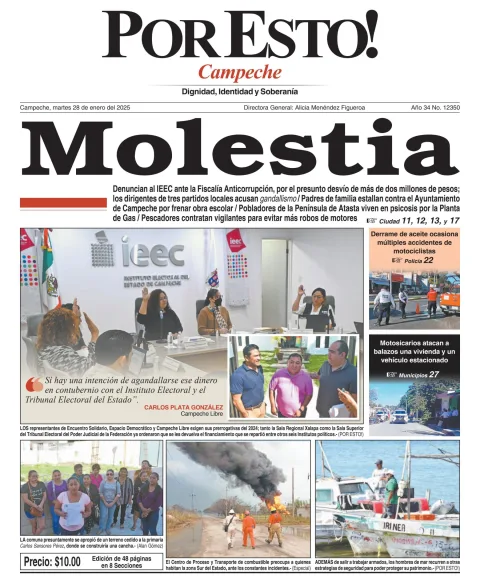 Portada de Por Esto (campeche) del martes, 28 de enero de 2025