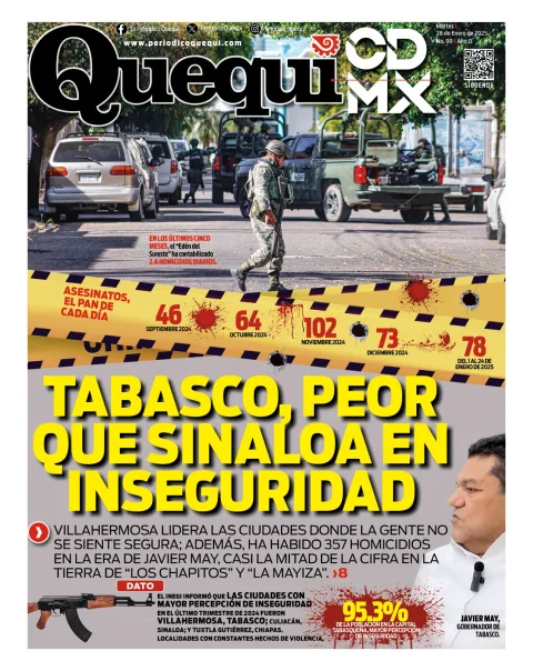 Portada de Quequi CDMX del martes, 28 de enero de 2025