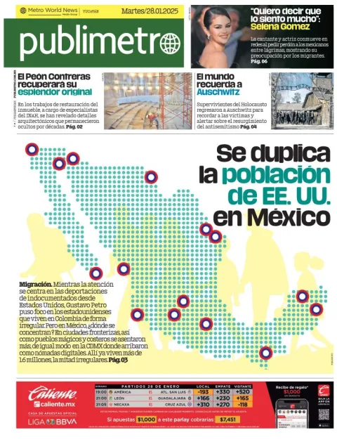 Portada de Publimetro Mérida del martes, 28 de enero de 2025